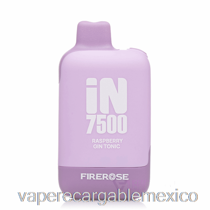 Vape Recargable Firerose In7500 Gin Tonic Desechable De Frambuesa